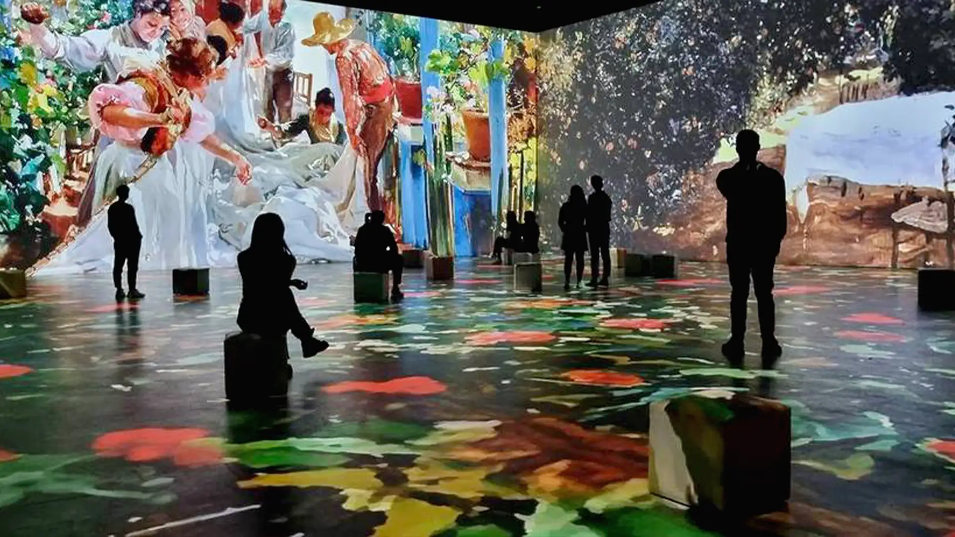 Integrated projection and audio systems operating inside Casa Amatller’s immersive spaces.