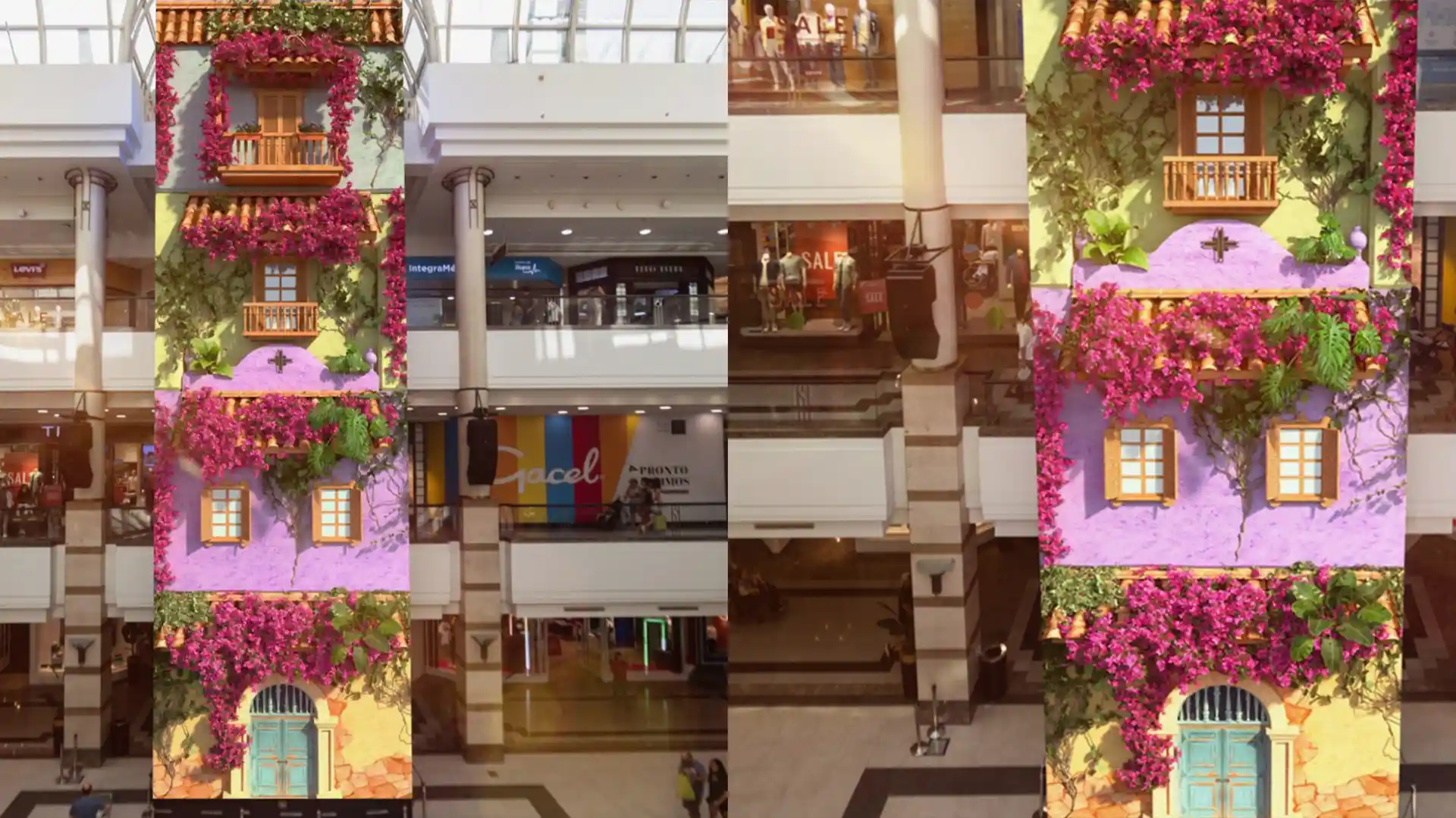 Central plaza of Alto Las Condes before its digital transformation.