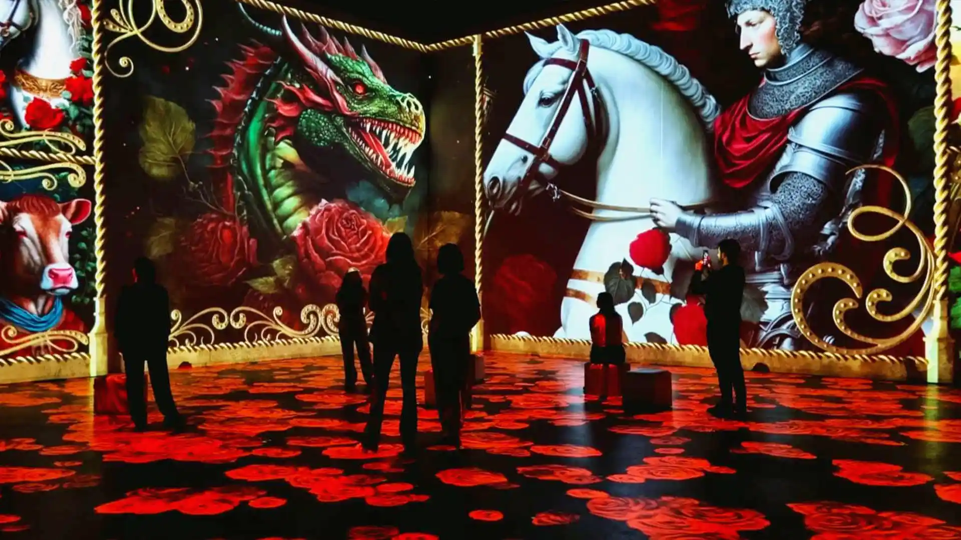 Historic room at Casa Amatller adapted to house digital projection techn