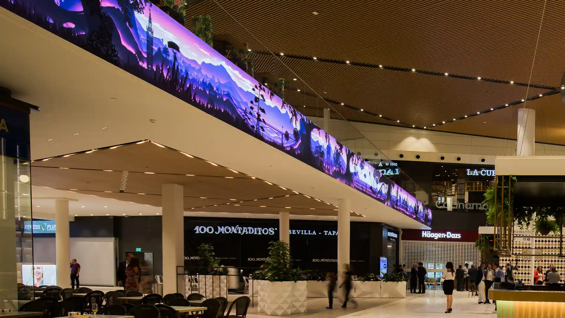 Large-scale digital architecture integrated into Lagoh Mall’s interior and exterior spaces.