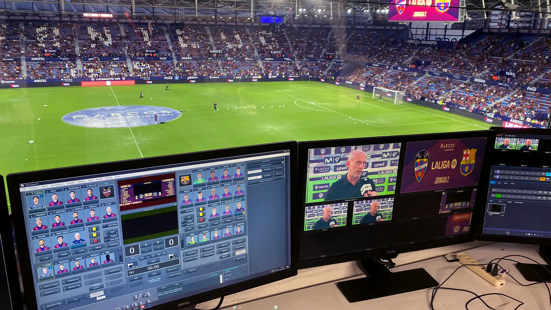 Fans interacting with the UFAN! platform during professional football matches in the 2025/26 season, integrated by TRISON Yellowbricks.